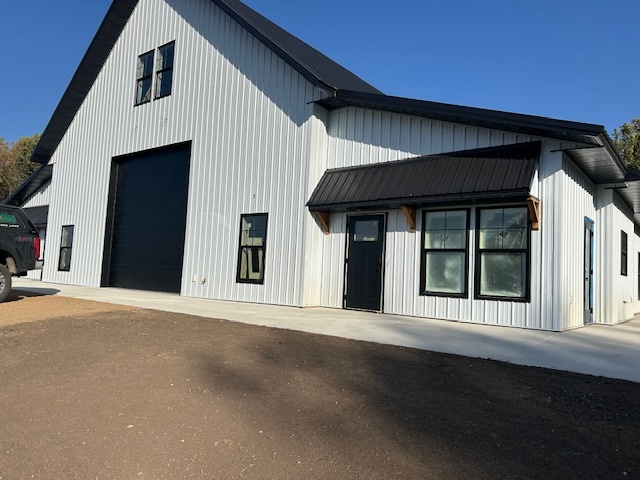 Finished barndominium exterior