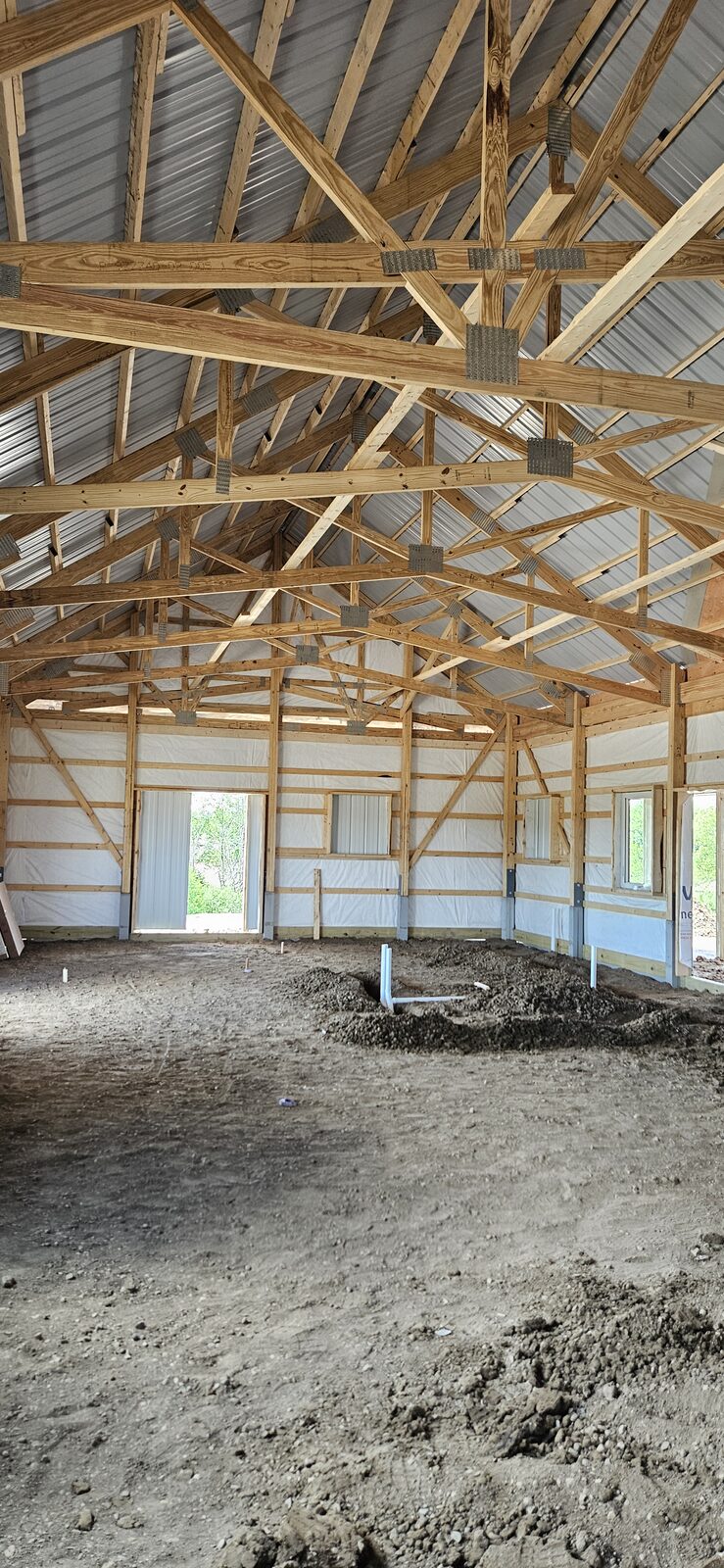 Chaska build — interior trusses